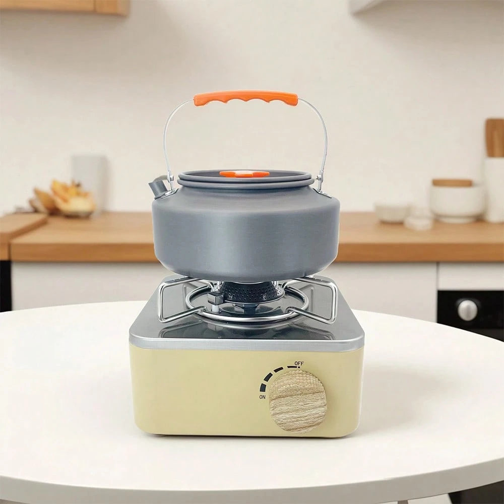 Outdoor Compact Camping Stove, Portable Butane Gas Stove, Cooking Burner, Picnic Hot Pot Stove, Boiling Water Cartridge Stove (Without Igniter)