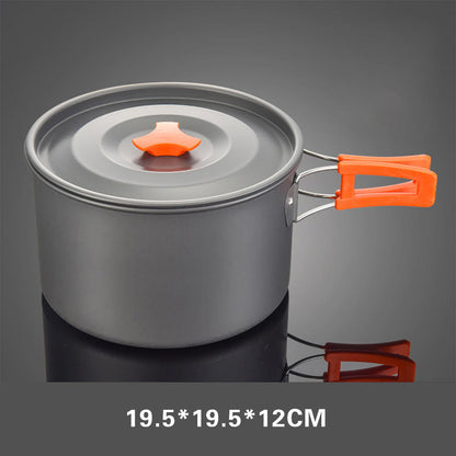 4–7 Person Camping Cookware Set (4-Piece with Accessories)