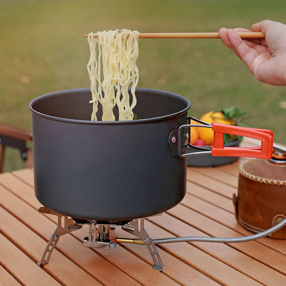 4–7 Person Camping Cookware Set (4-Piece with Accessories)